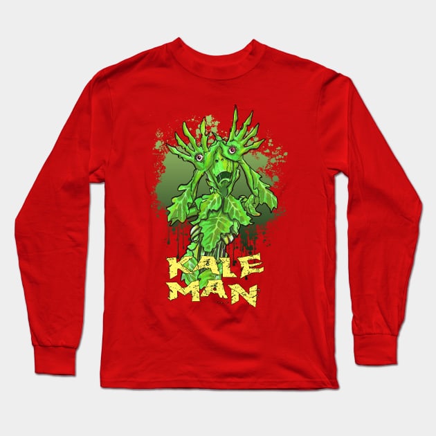 Kale Man Long Sleeve T-Shirt by artildawn